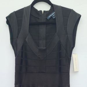 French Connection Black Bandage BodyCon Mini Dress